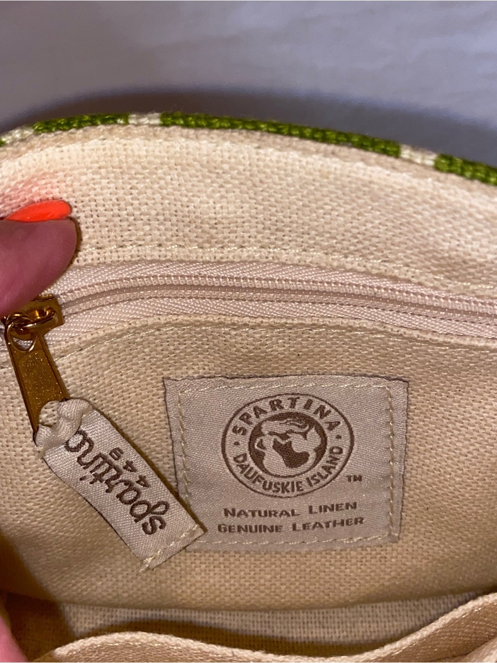 Spartina 449 Blue and Green Crossbody with Coin Pouch - Picture 11 of 14